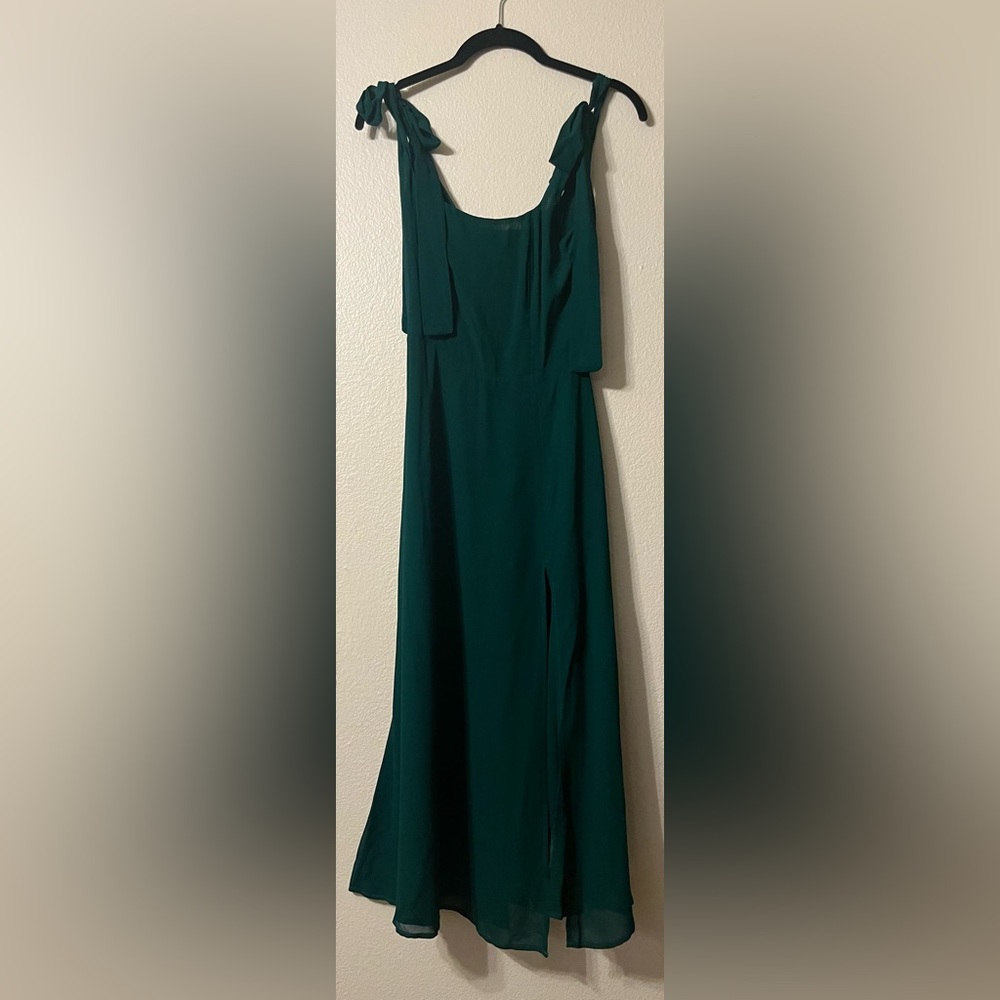 Reformation Twilight Dress in Emerald (Size 0) - Picture 2 of 5